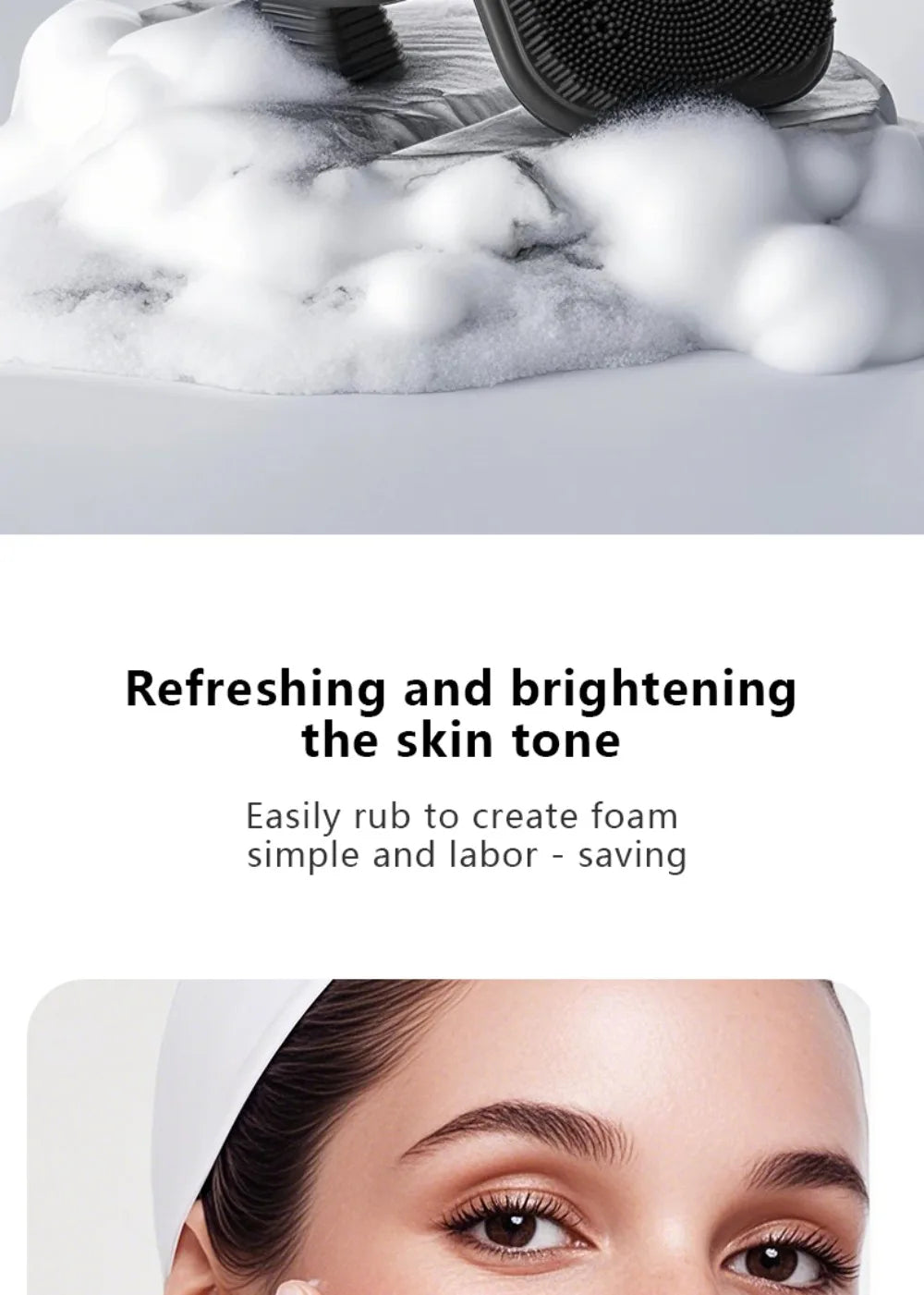 2-in-1 Silicone Brush Square Face  Beard Exfoliator for Men Travel-Friendly Deep Pore Cleanser for Grooming Kits - PrimeNest
