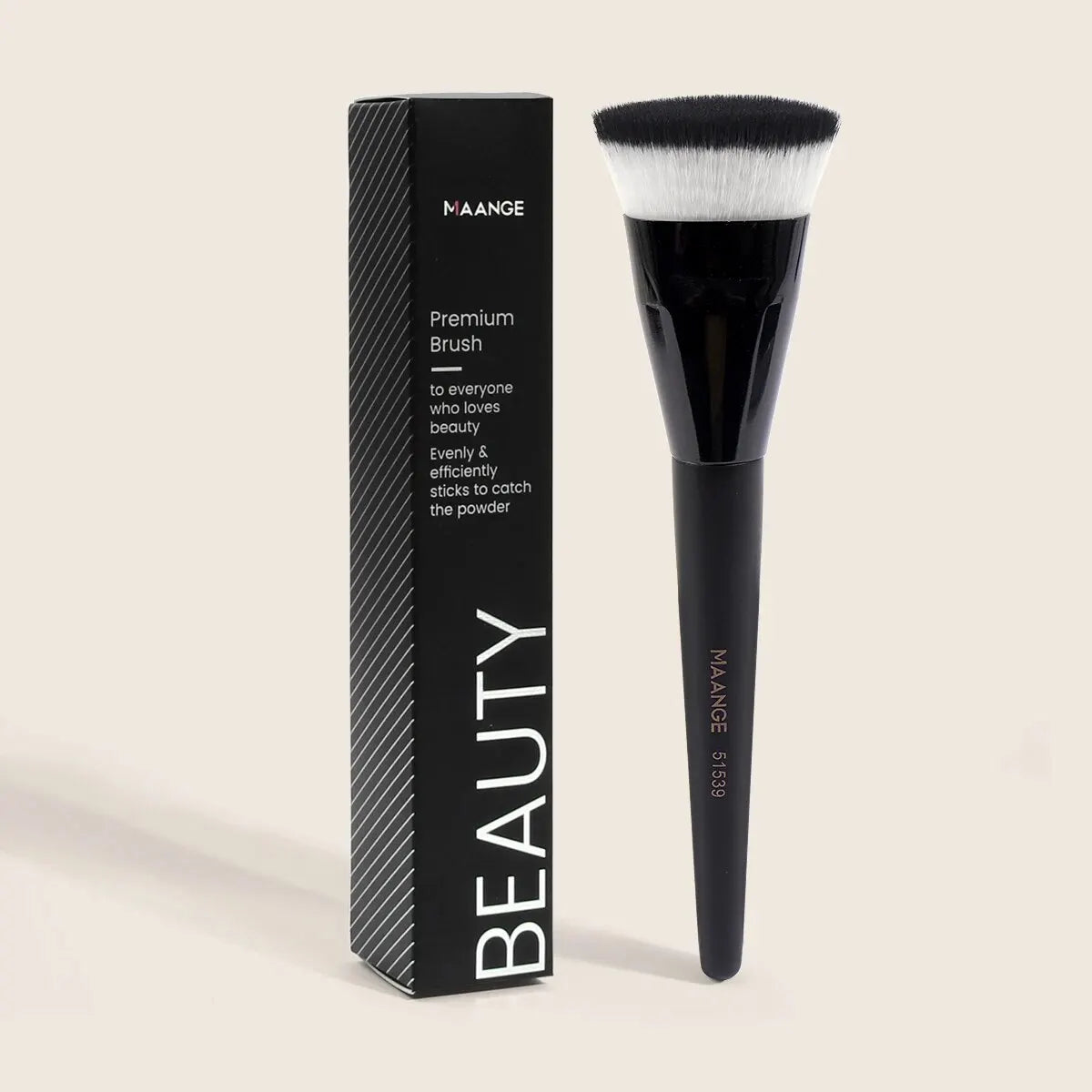 MAANGE Single Flat Round Tube Flat Head Foundation Brush With Box Powder Blush Concealer Makeup Brush Skin-friendly Makeup Tool - PrimeNest