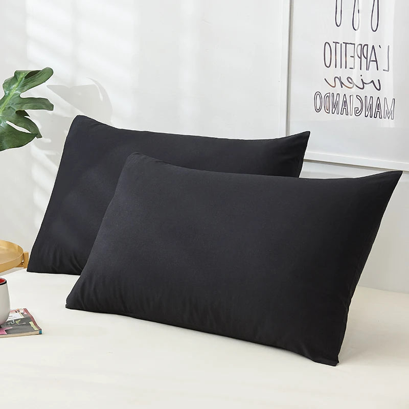 Cotton Pillowcase High-Quality Envelope Pillowcover Solid Color Bedding Sleep Pillow Case 40x40 50x90 Cushion Cover