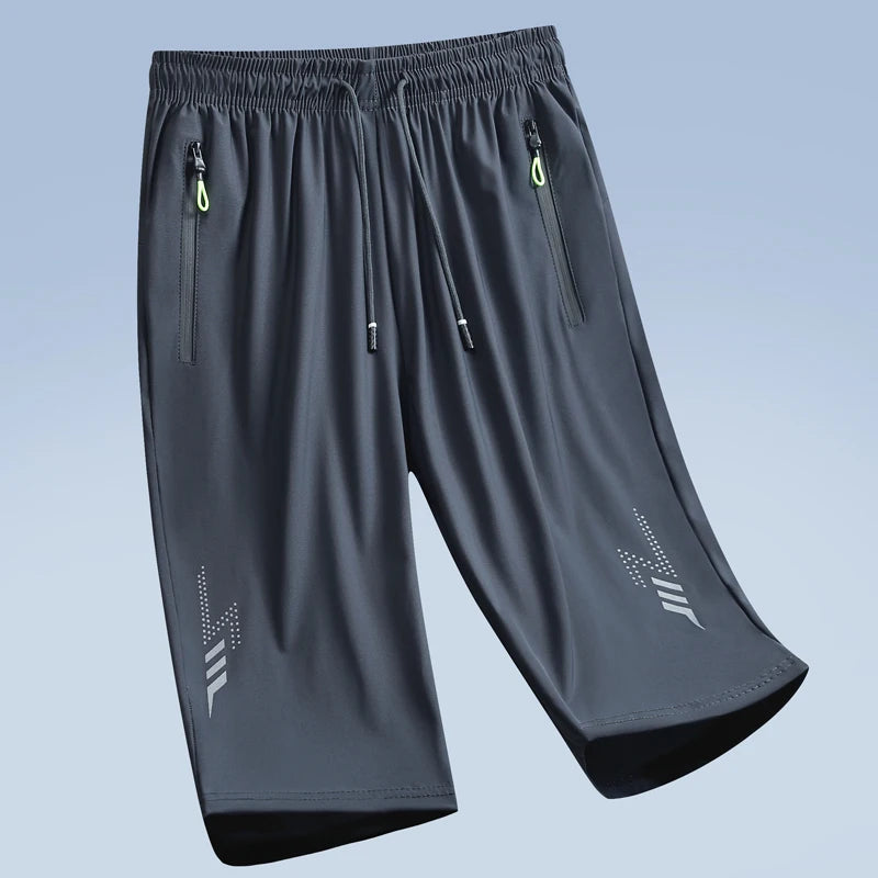 Men's Elastic Waist Quick-Dry Sports Shorts
