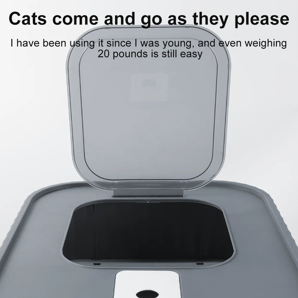 Cat Litter Box Hooded Cat Box Odor-Resistant Fully Enclosed Cat Toilet with Litter Scoop for Home Pets Supplies - PrimeNest