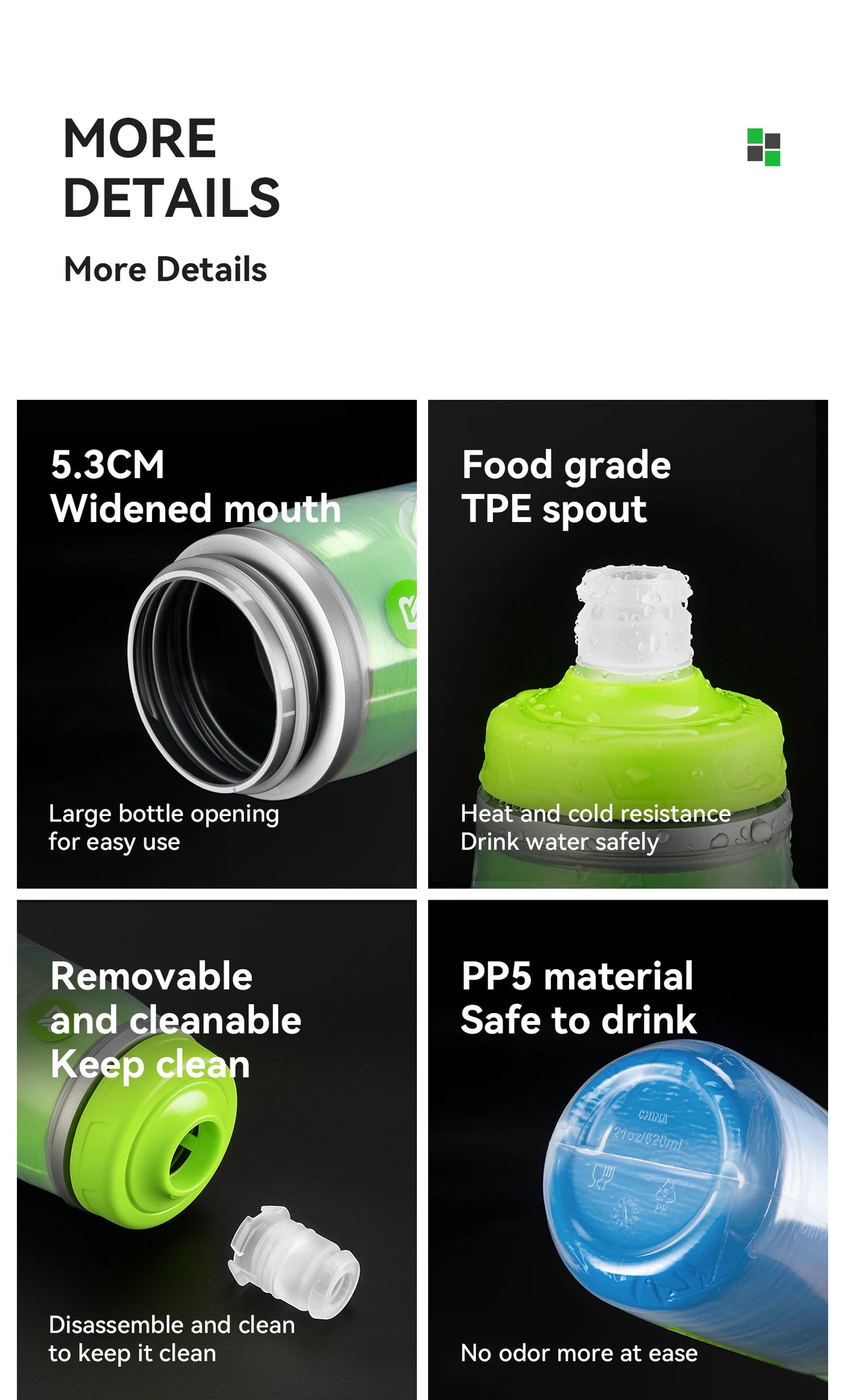 ROCKBROS Local Shipping 620ml Bike Water Bottle Cold Water Insulated Thermal Silicone Cycling Bottle Fitness Outdoor Portable Bicycle Water Kettle