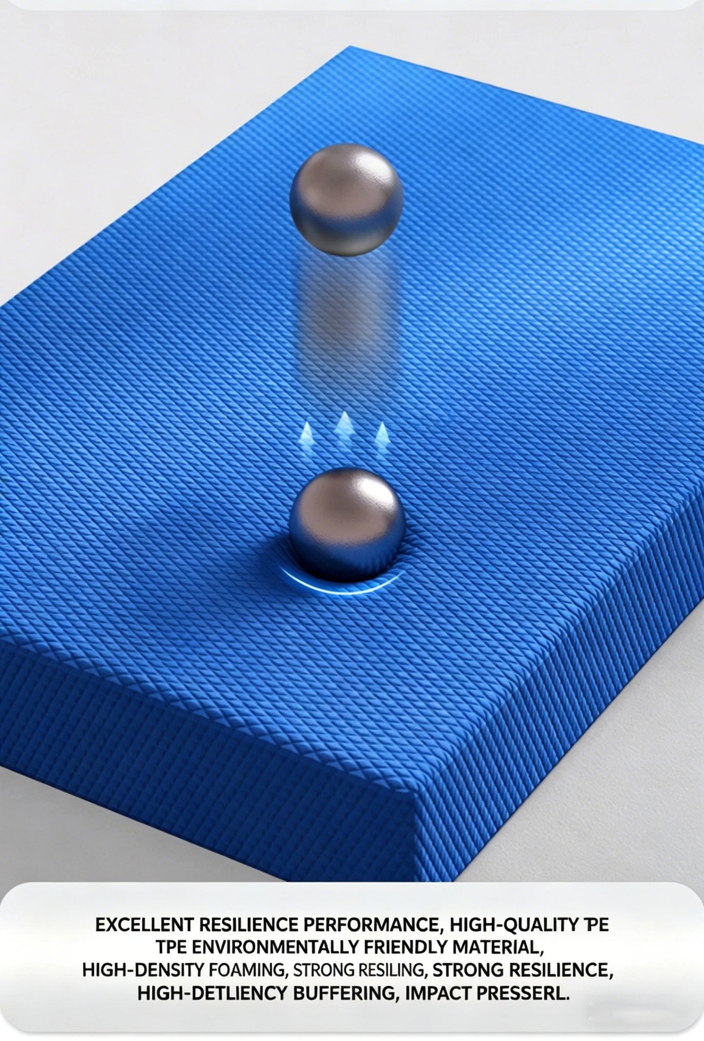 TPE Balance Pad Non-Slip Thickened High Rebound Foam Mat for Core Stability Yoga Fitness Training 50x40cm