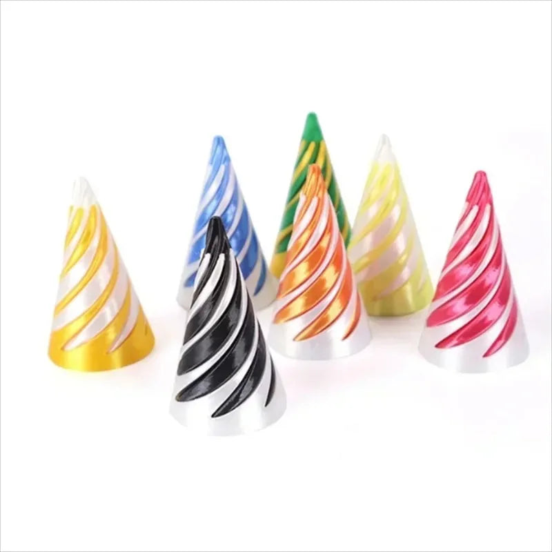3D Printed Spiral Cone Pyramid Passthrough Sculpture Pass Through Pyramid Toy Mini Vortex Thread illusion Cone Spiral Ornament - PrimeNest