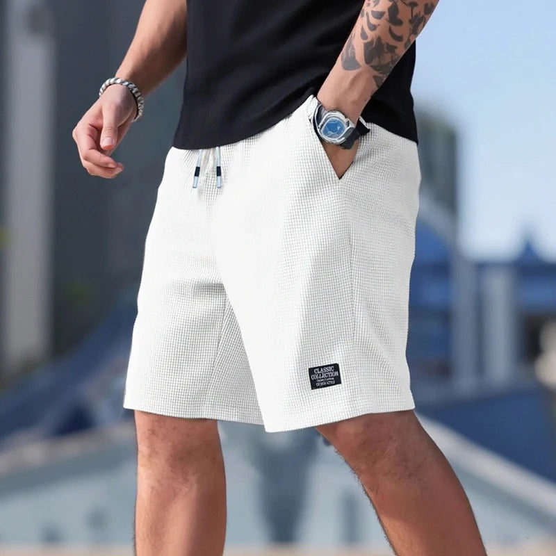 Men's Textured Fabric Beach Shorts