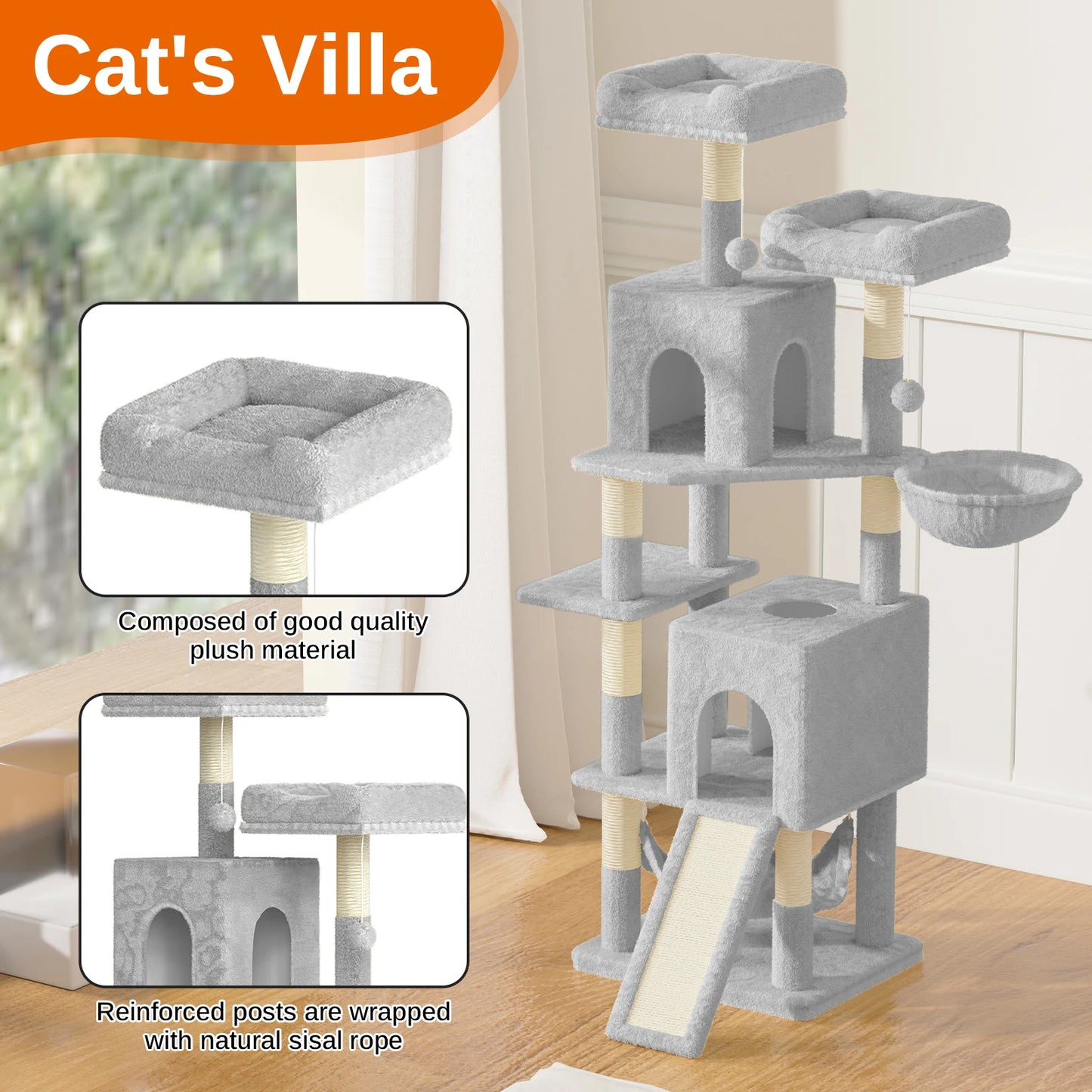 158cm Multi-Level Cat Tree