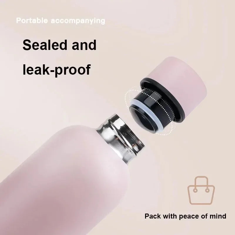 500ML Large Capacity Insulated Water Bottle Stainless Steel Vacuum Flask American Style Small Mouth Sports Insulated Coffee Mug