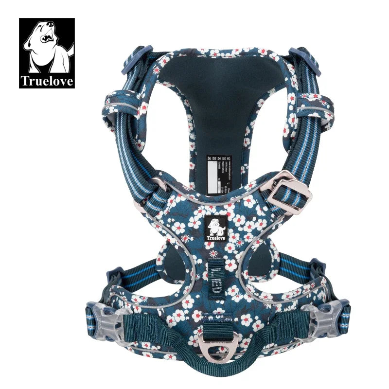 Truelove Floral Cotton Dog Harness Vest