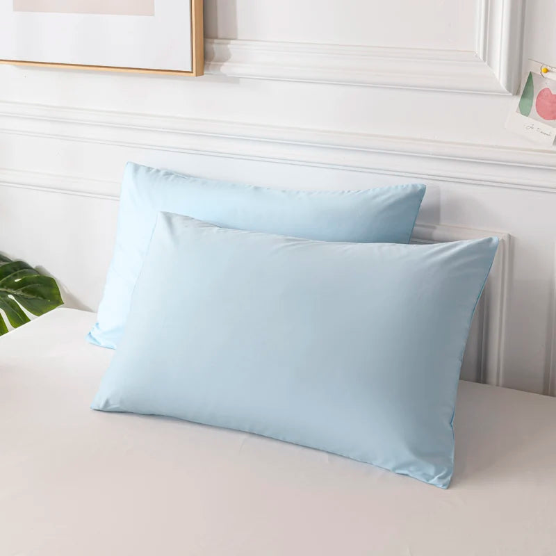 Cotton Pillowcase High-Quality Envelope Pillowcover Solid Color Bedding Sleep Pillow Case 40x40 50x90 Cushion Cover