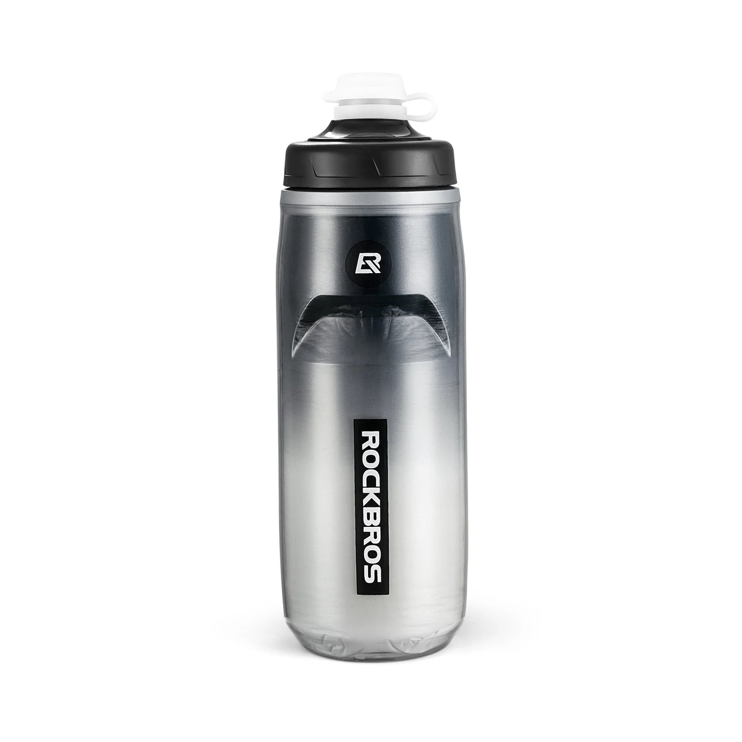 ROCKBROS Local Shipping 620ml Bike Water Bottle Cold Water Insulated Thermal Silicone Cycling Bottle Fitness Outdoor Portable Bicycle Water Kettle