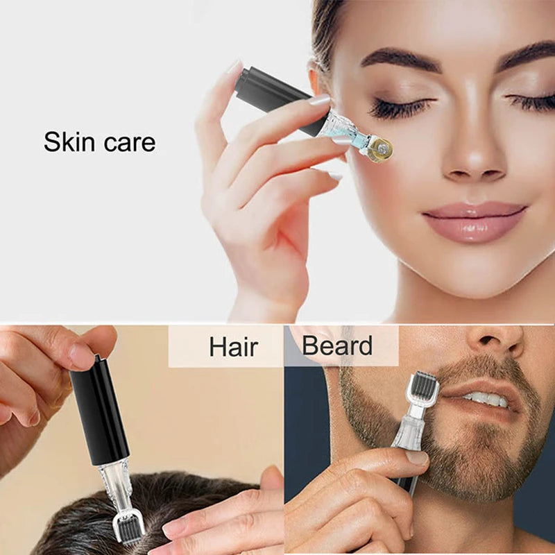 Titanium Needle Roller For Skin,0.2mm\0.25mm\0.3mm Derma Roller,Needles Instrument Facial Care Tools and Serum Applicator