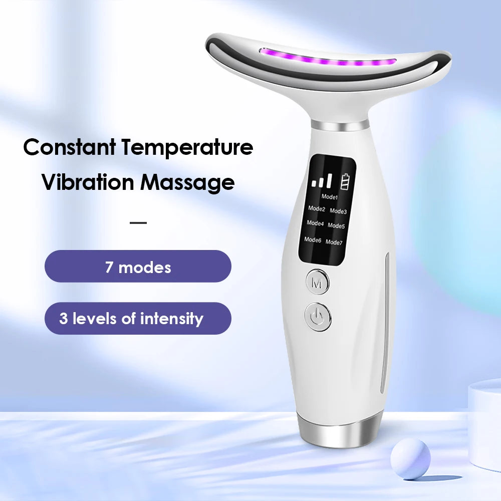 7-Colour LED Face & Neck Lifting Massager