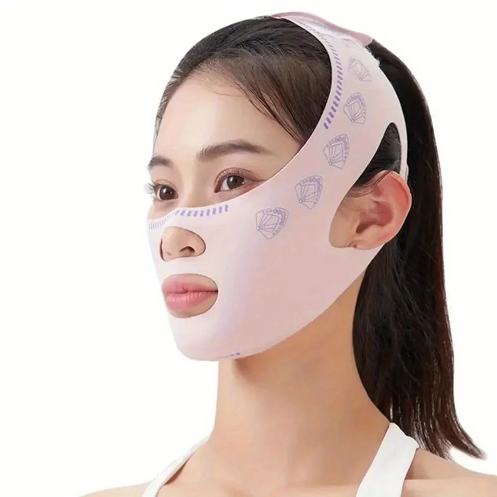 Double-Layer Face Slimming Belt - 2-in-1 V Line Shaper Anti-Aging Strap for Cheek Chin Lift Overnight Facial Contouring - PrimeNest