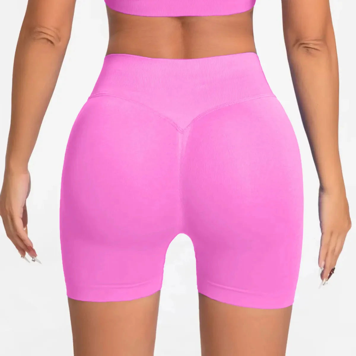 NCLAGEN Seamless Shorts 4.5" Gym Shorts Woman Scrunch Butt Fitness Sports Short Workout Seamless Leggings Running Yoga bottoms-3
