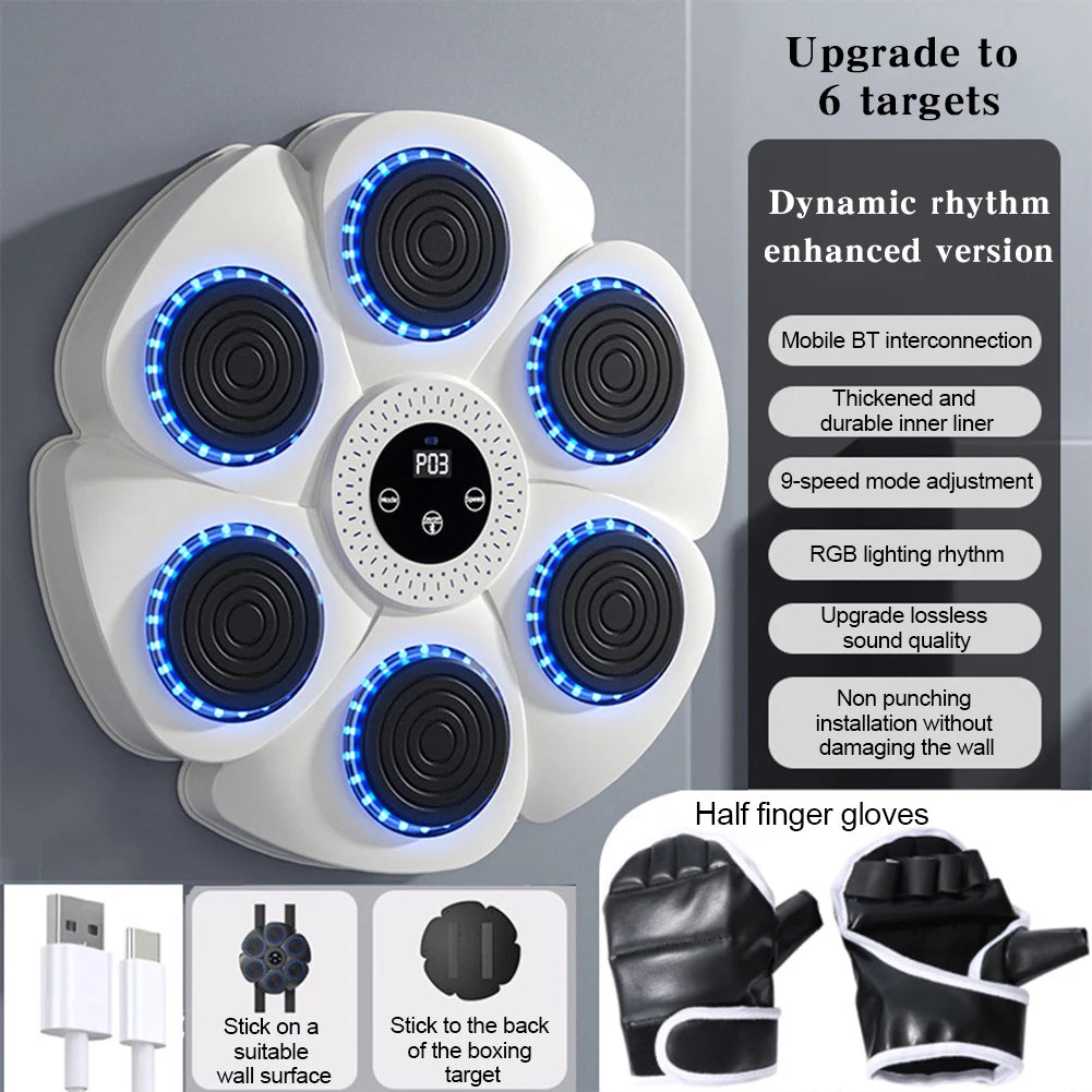 New Smart Music Boxing Machine Adult/Children Sports Fitness Boxing Trainer Home Exercise Response Training Boxing Wall Target - PrimeNest