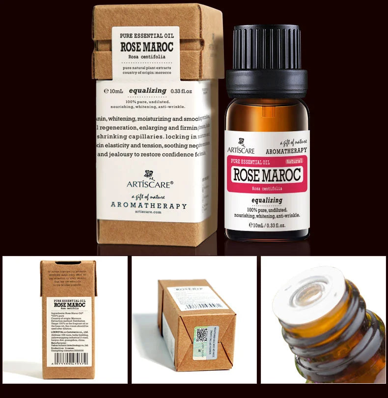 100% Natural Rose Essential Oil 10ml Moisturize and Hydrating Massage oils Skin Care Facial Morocco Pure Rose oil