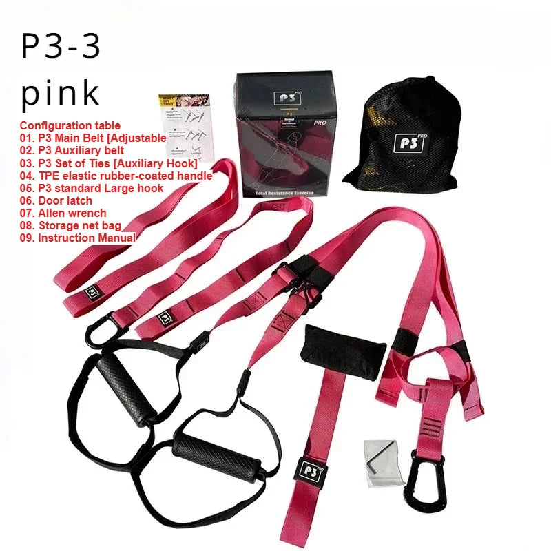 New 1 Set Suspension Training Strap Fitness Strength Power Suspension Trainer  Yoga Strap Wall Mount Professional Trx Tensioner - PrimeNest
