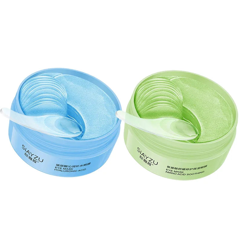 60pcs Hyaluronic Acid Crystal Collagen Eye Mask Anti Dark Circles Remove Eye Bags Moisturizing Firming Eye Patches Skin Care - PrimeNest