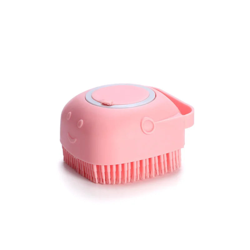 Pet Bathing Brush Soft Silicone Massager Shower Gel Bathing Brush Clean Tools Comb Dog Cat Cleaning Grooming Supplies - PrimeNest