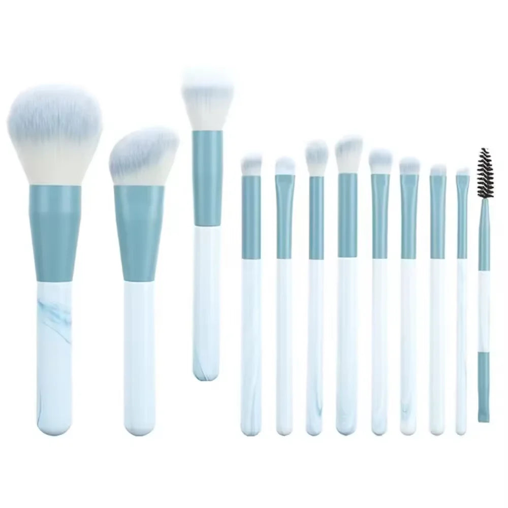 13 PCS Makeup Brushes Set Eye Shadow Foundation Women Cosmetic Brush Eyeshadow Blush Beauty Soft Make Up Tools Bag - PrimeNest