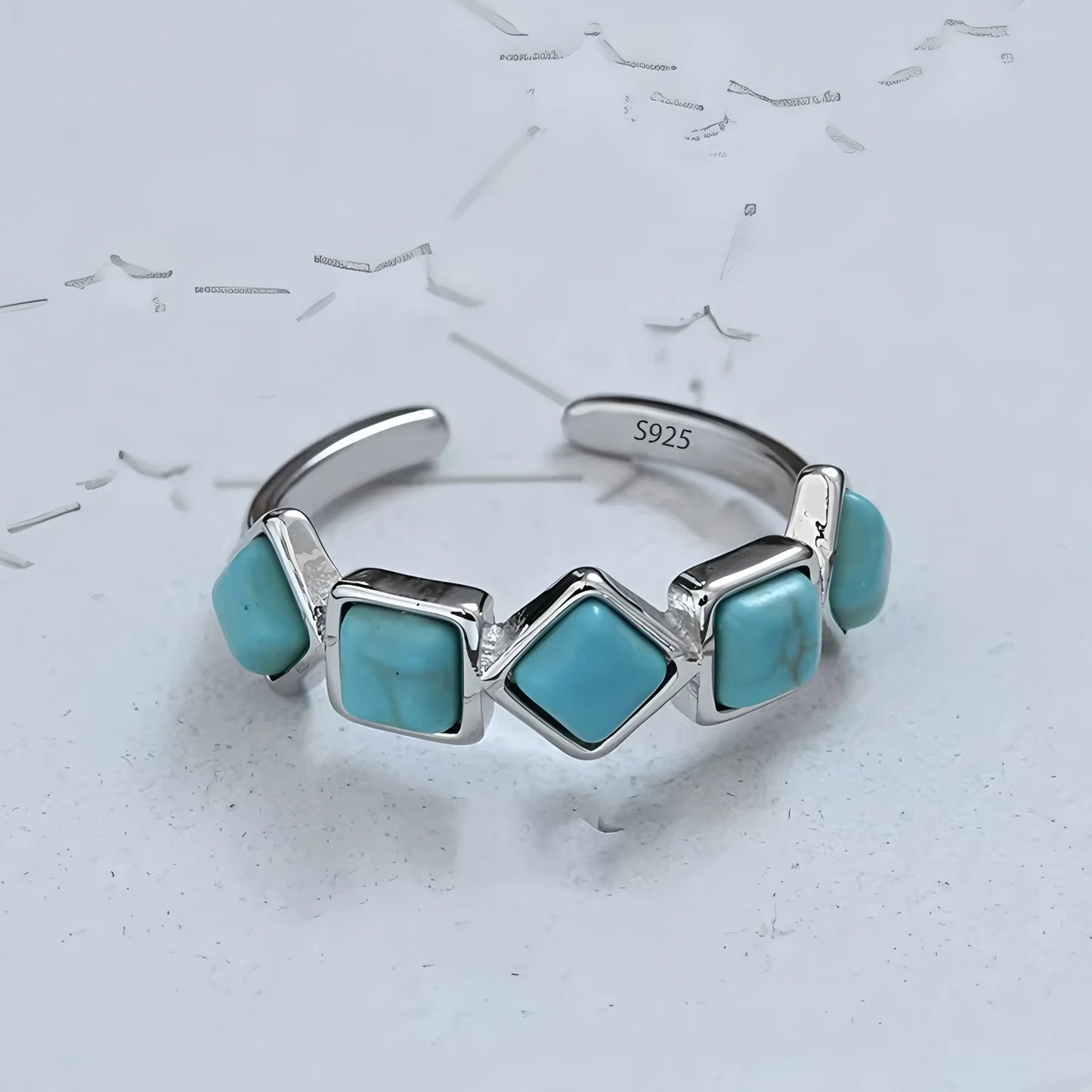 PANJBJ 925 Sterling Silver Hotan Jade Geometric Ring for Women Girl Adjustable Retro Delicate Jewelry Birthday Gift Dropshipping