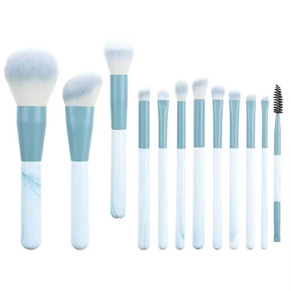 13 PCS Makeup Brushes Set Eye Shadow Foundation Women Cosmetic Brush Eyeshadow Blush Beauty Soft Make Up Tools Bag - PrimeNest