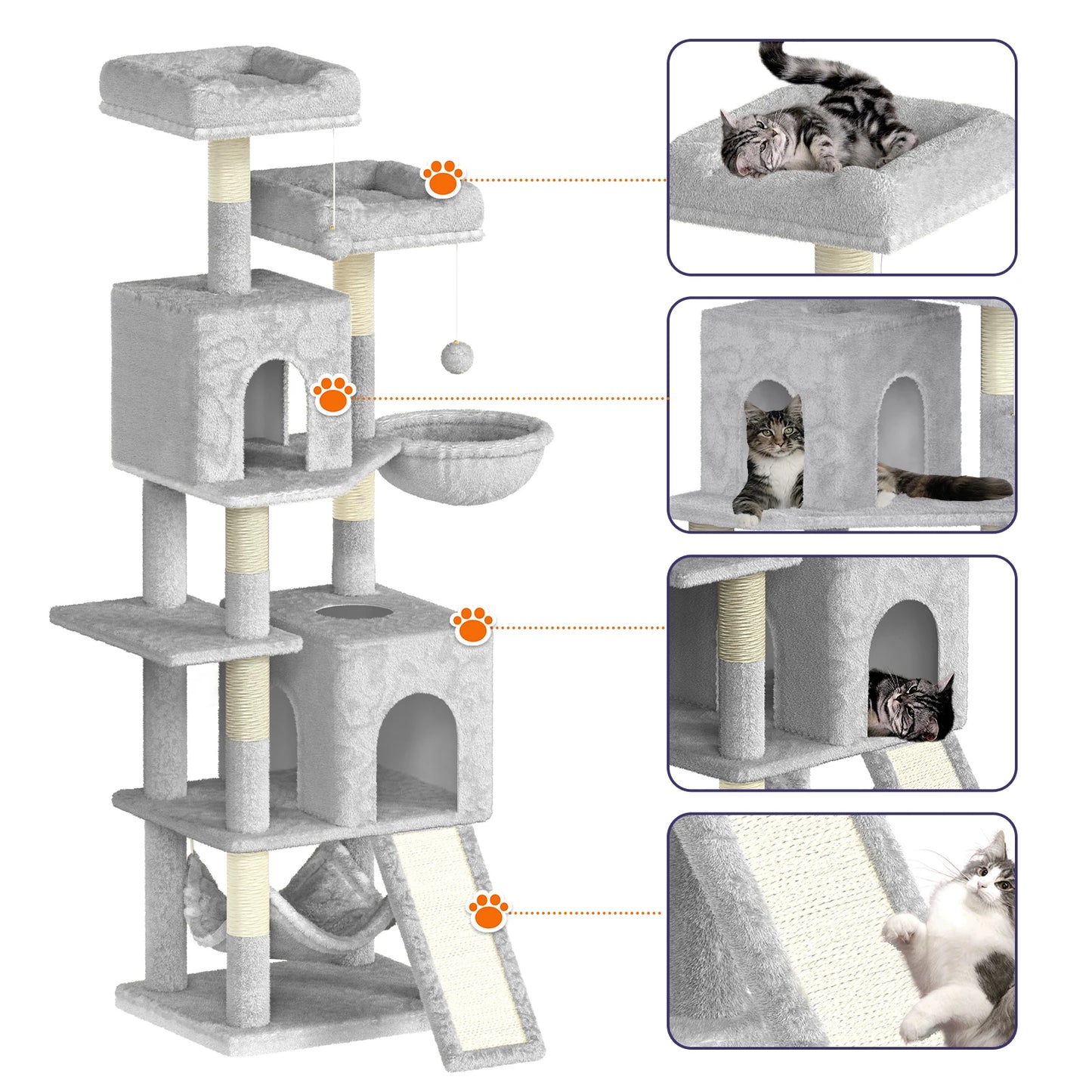 158cm Multi-Level Cat Tree
