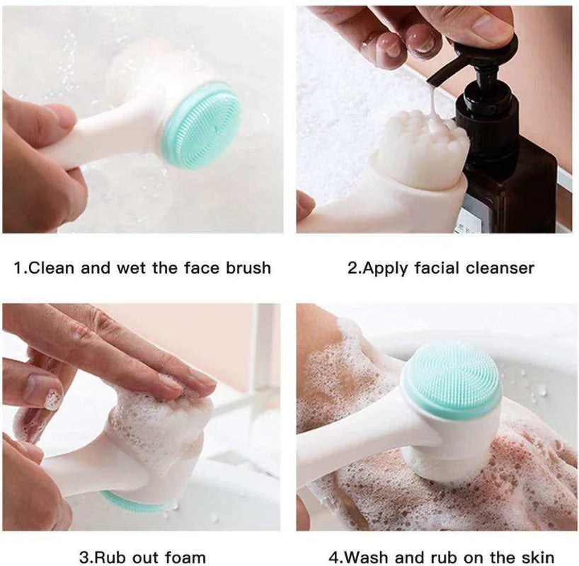 3D Double-Sided Silicone Face Brush