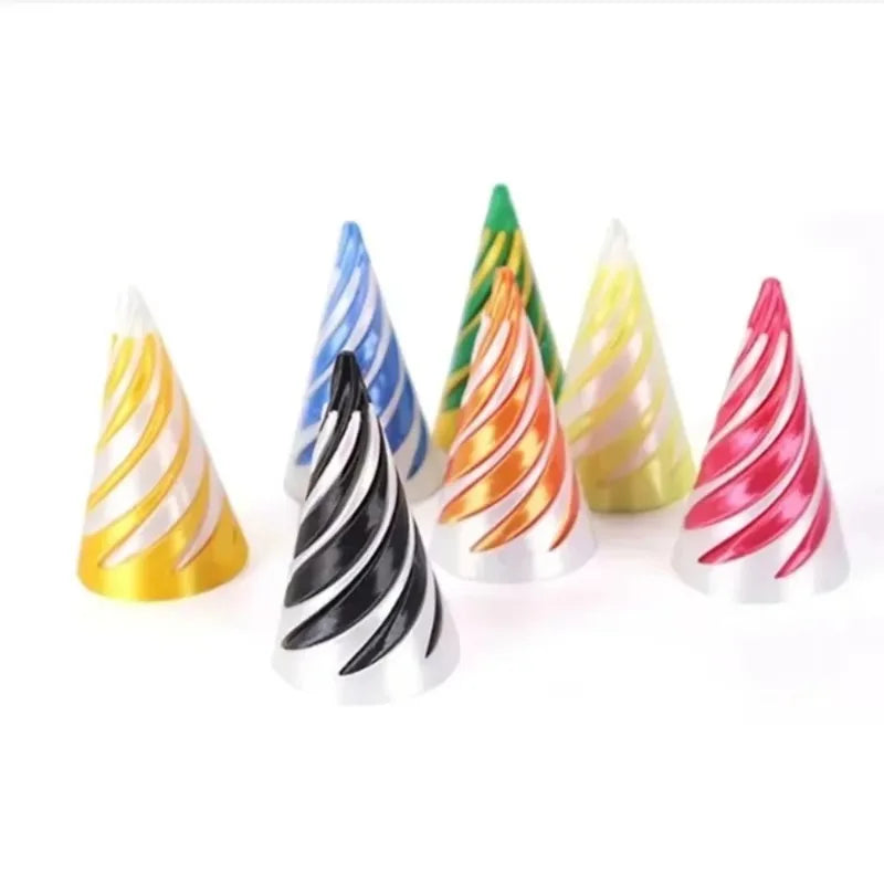 3D Spiral Cone Pyramid Sculpture | Optical Illusion Desk Ornament