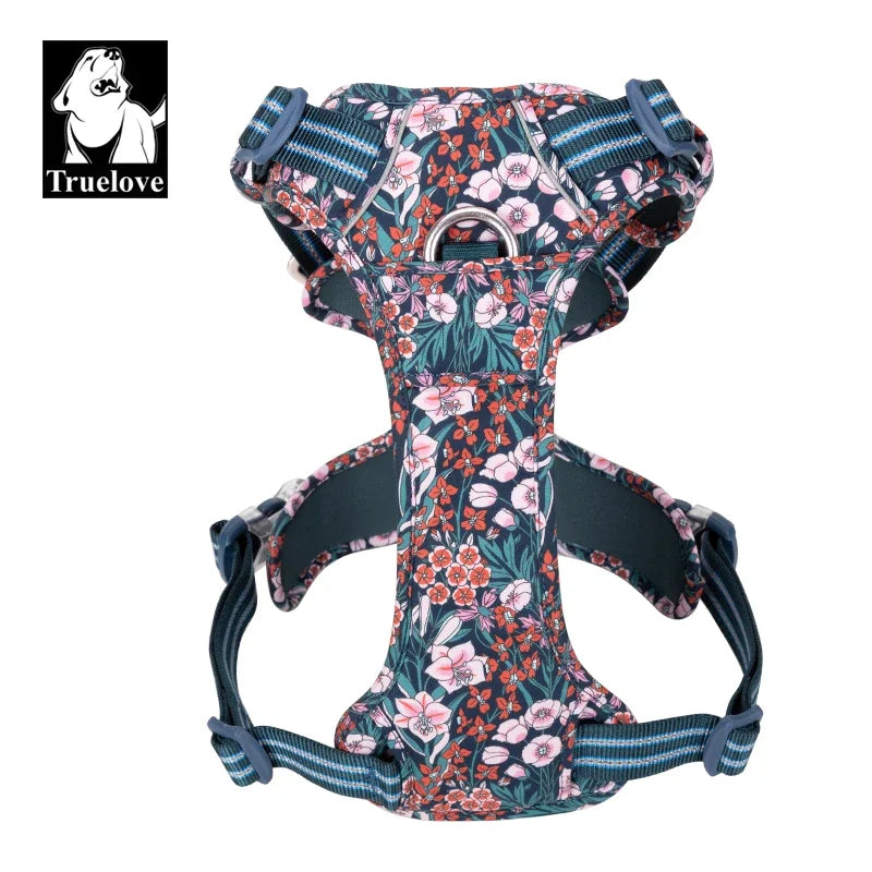 Truelove Floral Cotton Dog Harness Vest