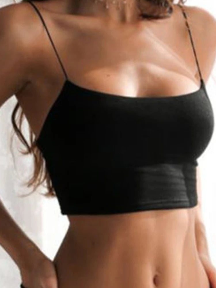 Halter Backless Crop Cami Top