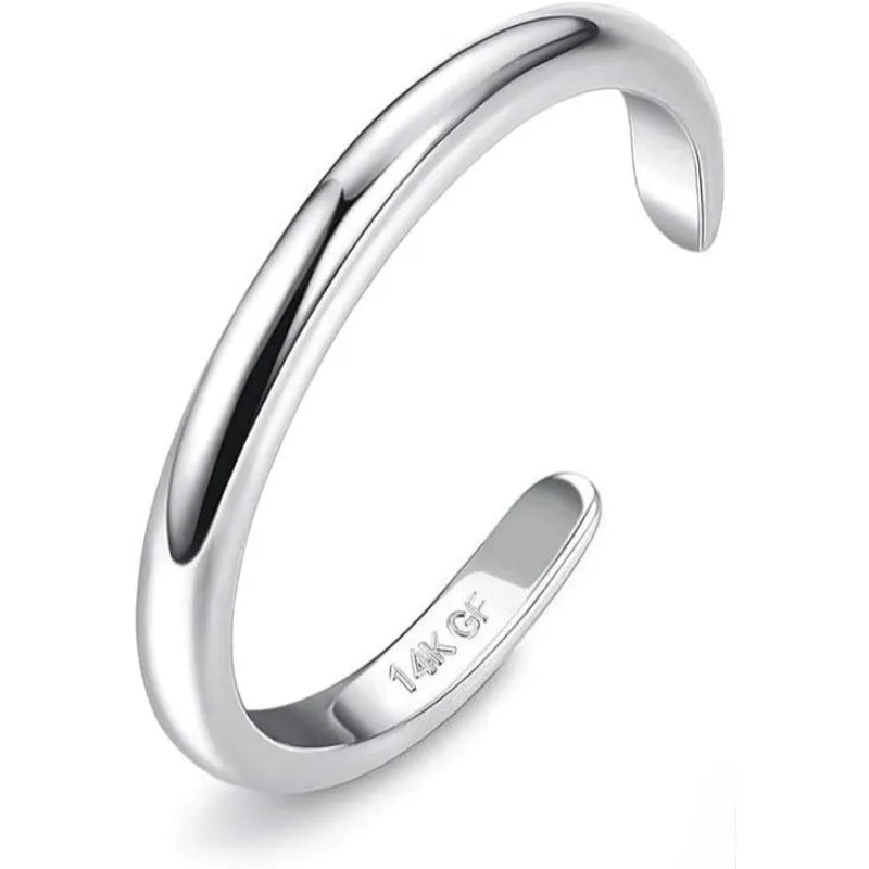 Bobisty 14K Gold Plated Toe Rings for Women Adjustable Toe Ring Cute Opal Flower Toe Rings Open Band Beach Summer Foot Jewelry