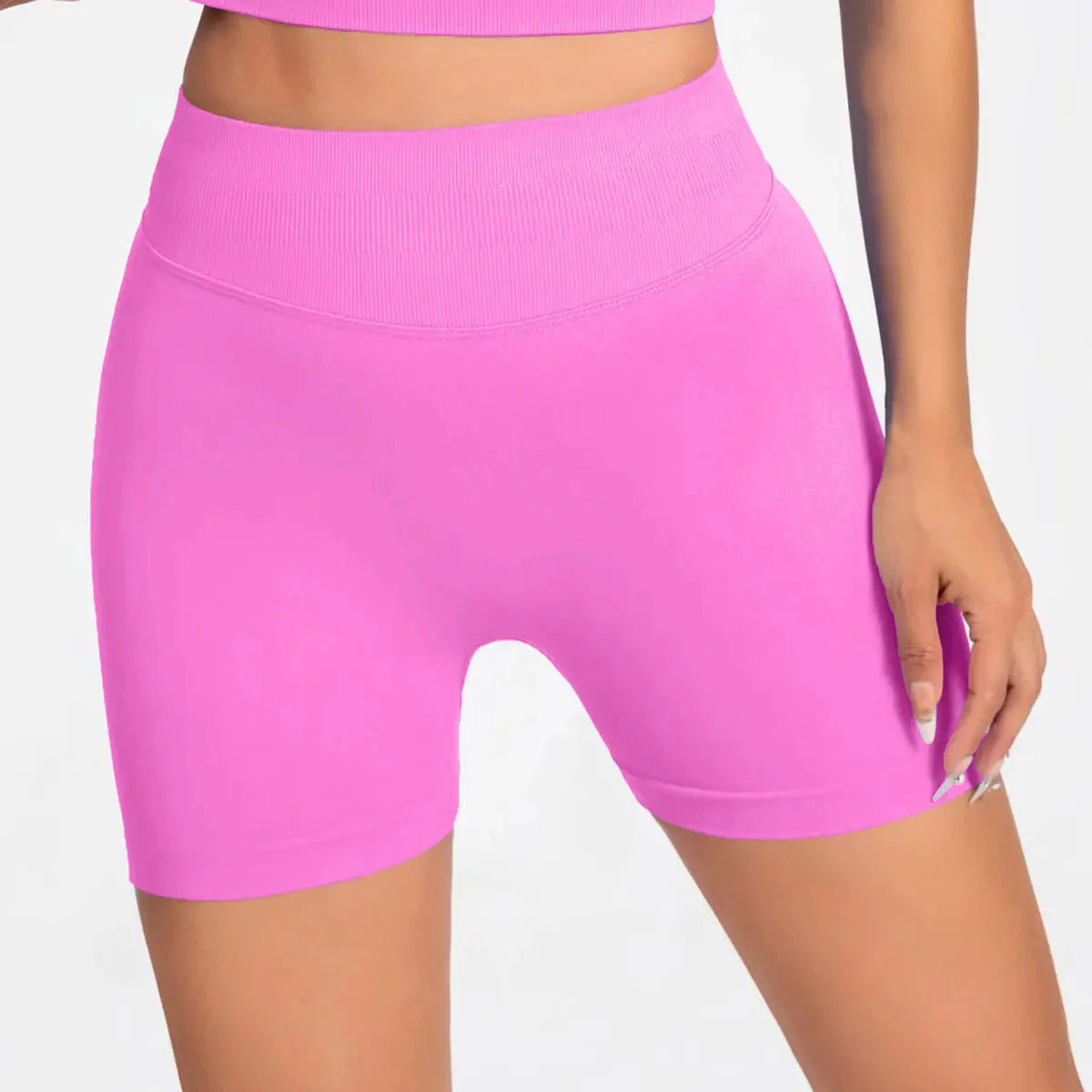 NCLAGEN Seamless Shorts 4.5" Gym Shorts Woman Scrunch Butt Fitness Sports Short Workout Seamless Leggings Running Yoga bottoms-1