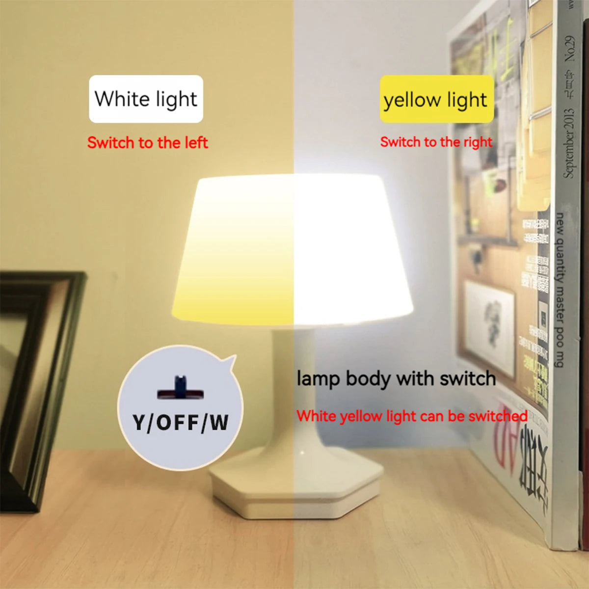 Room Desk Lamp LED Light Protect Eyes Desk Lamp Bedroom Reading Lamp Adjustable Brightness Bedroom Household Lamp Rechargeable