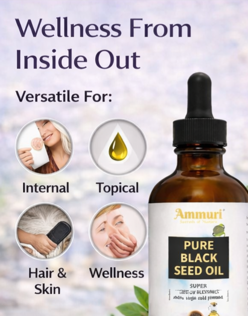 Pure Organic Black Seed Oil for Skin, Hair &amp; Wellness | Ammuri-3